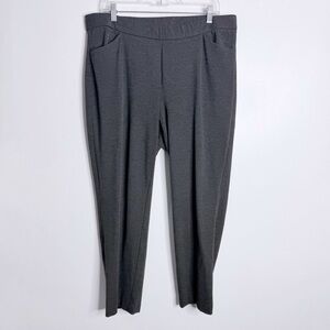 J. Jill Ponte Slim Leg Gray Charcoal‎ Twill Pull On Stretch W/ Pockets 206221 XL